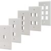 Flat Wall Plates (1, 2, 3, 4, or 6 Ports) (10 Pack)